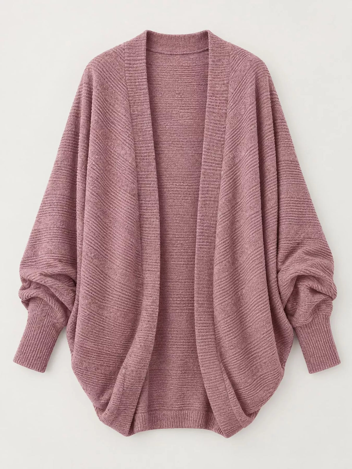 Open-Front Batwing Sleeve Cardigan