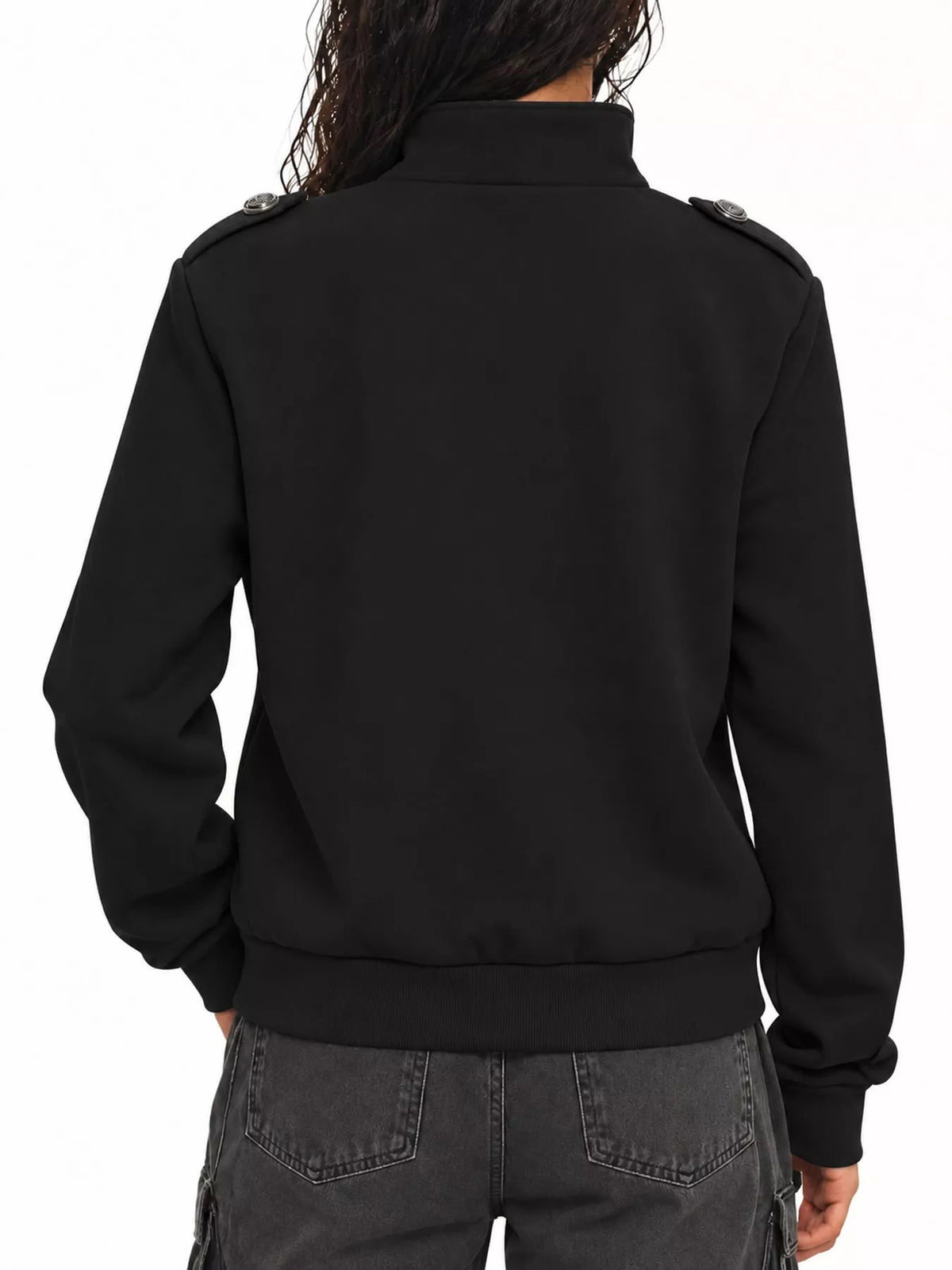 Double-Breasted Zip-Up Jacket