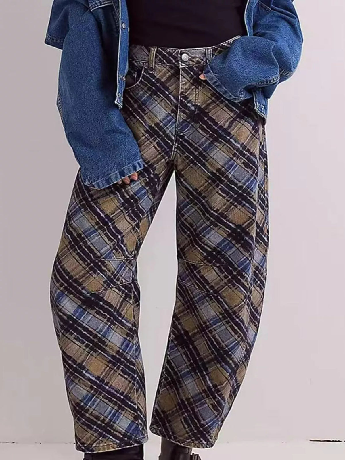 Printed Wide Leg Jeans