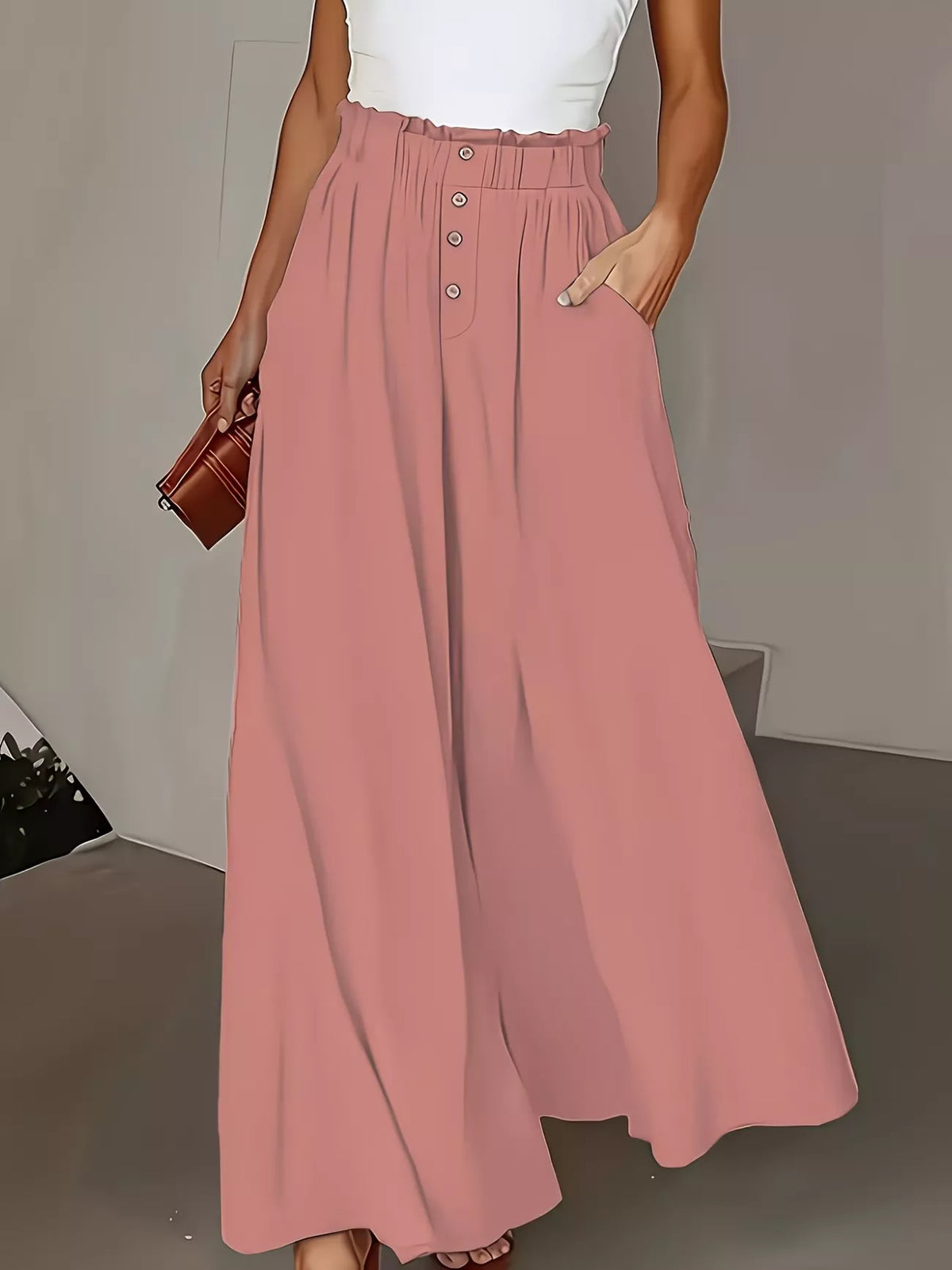 High-Waisted Wide Leg Pants