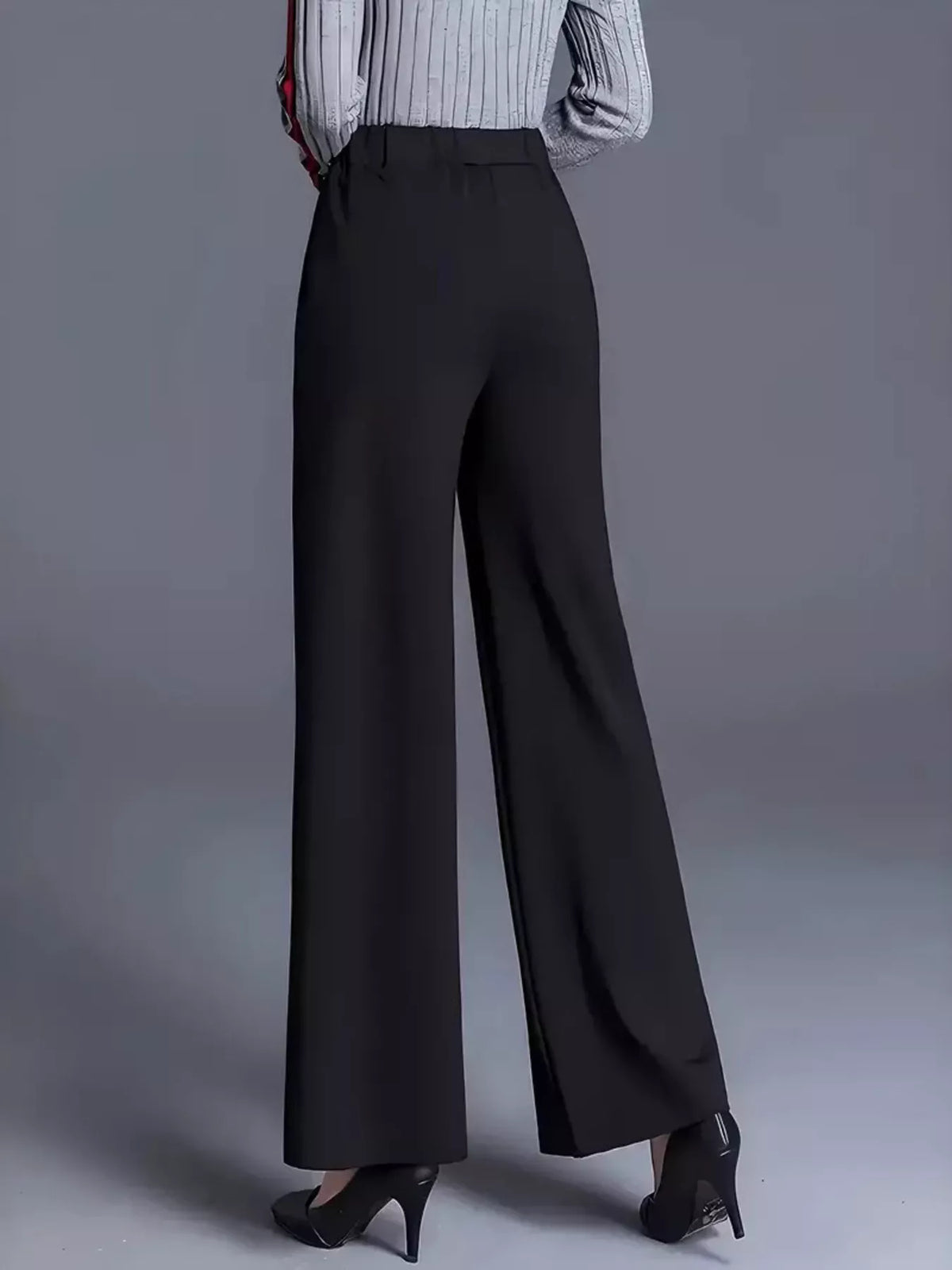 Classic High-Waisted Wide-Leg Pants