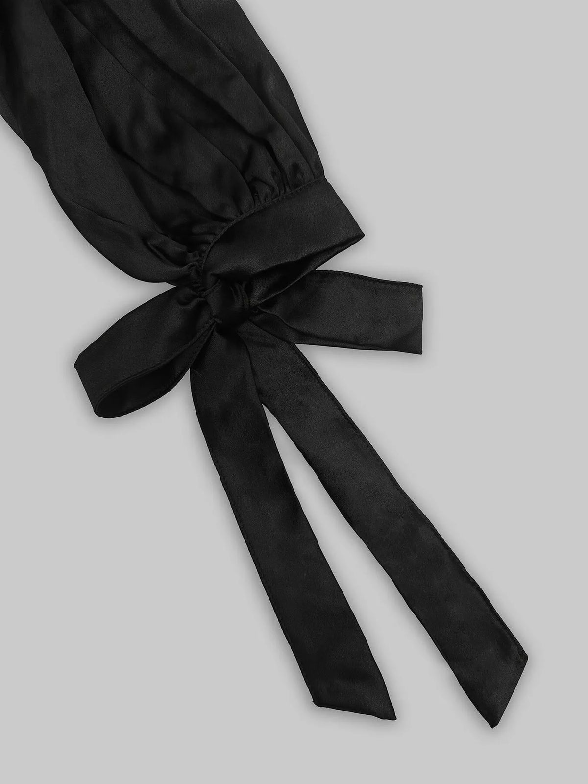 Pearl-Embellished Ruffle Hem Dress in Black