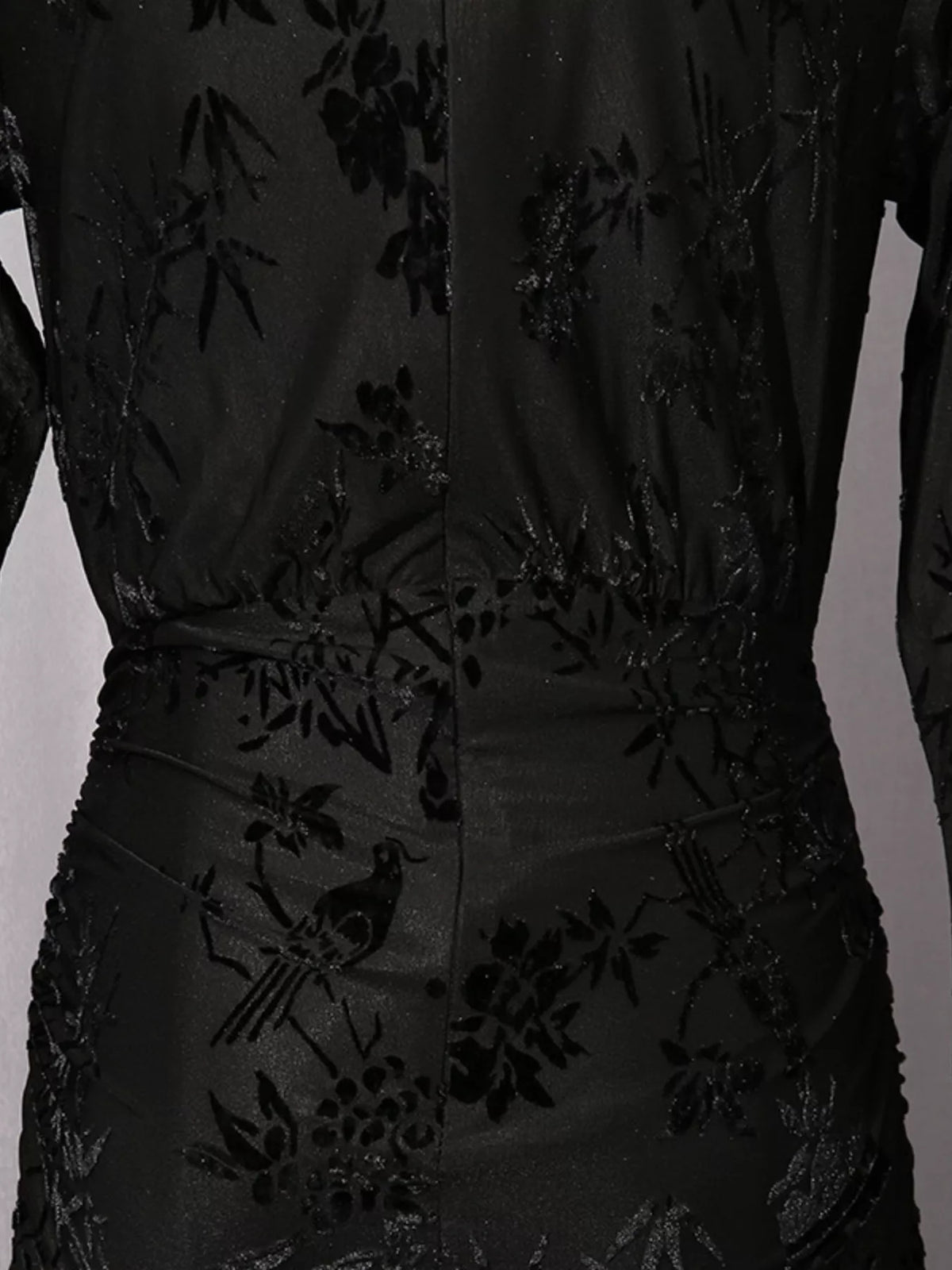 Ruched Long Sleeve Mini Dress