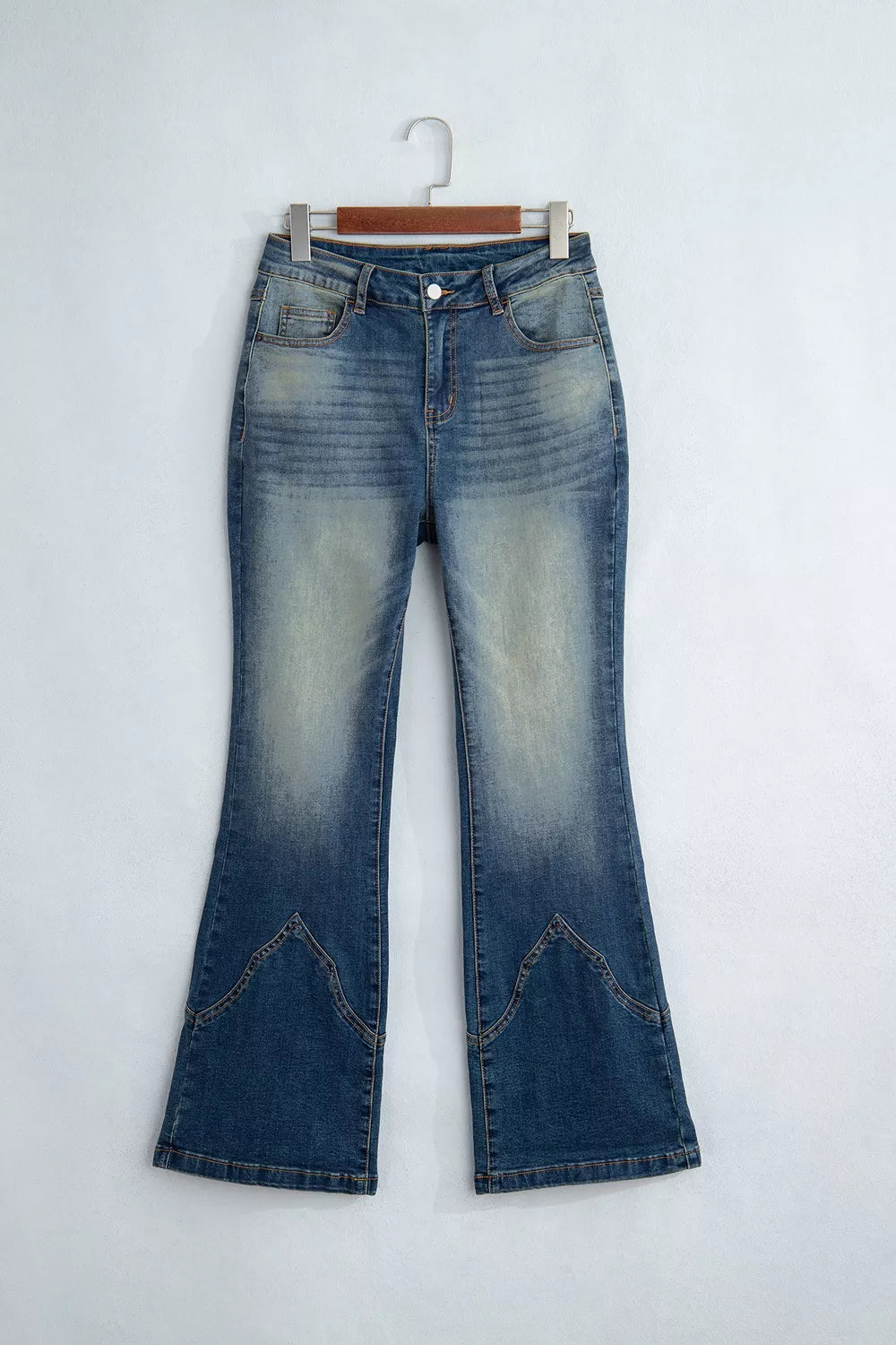 Flare Leg Jeans with Pocket Detail in Medium