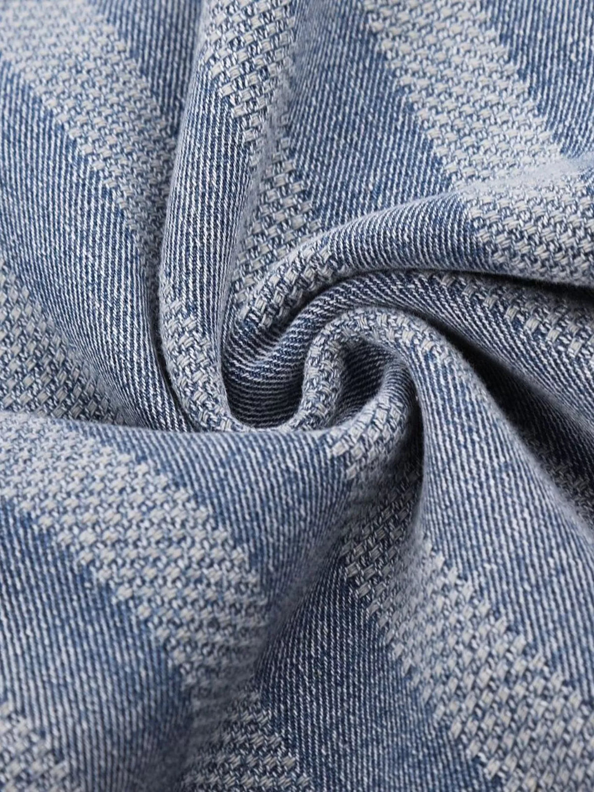Striped Wide Leg Denim Capris in Blue by TrendMaster