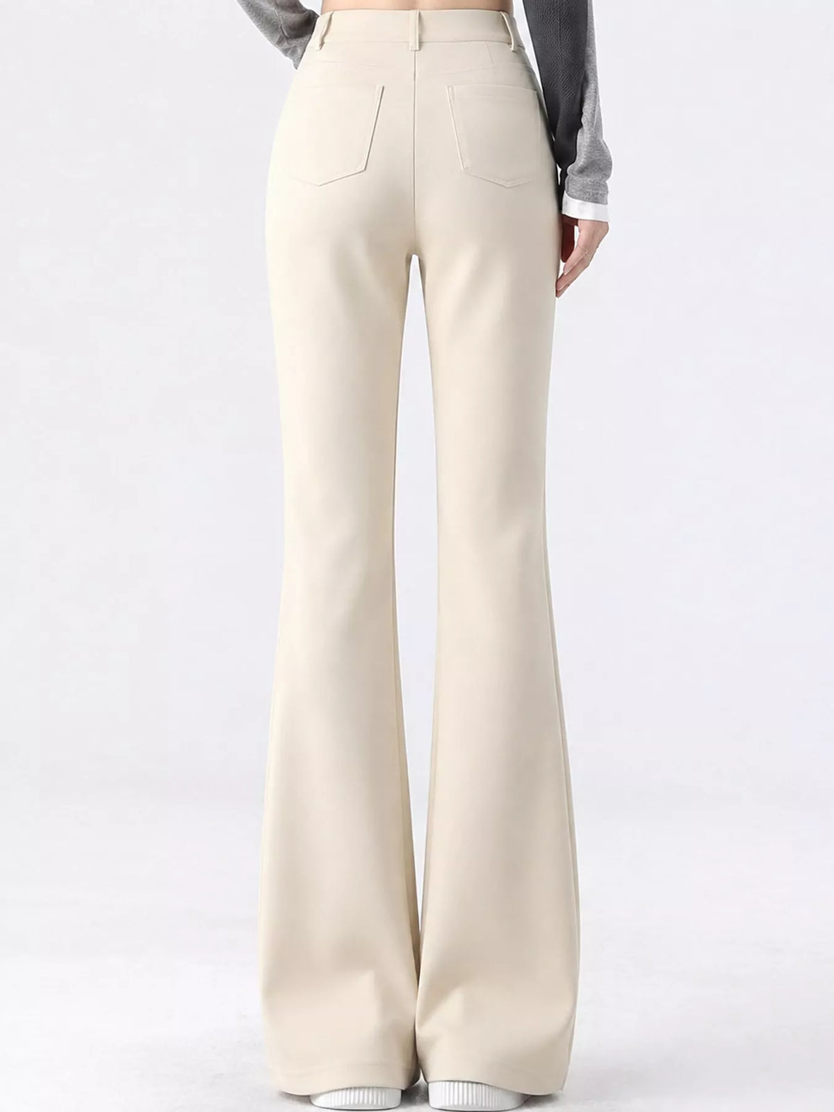 High-Waisted Straight-Leg Pants, Plus Size