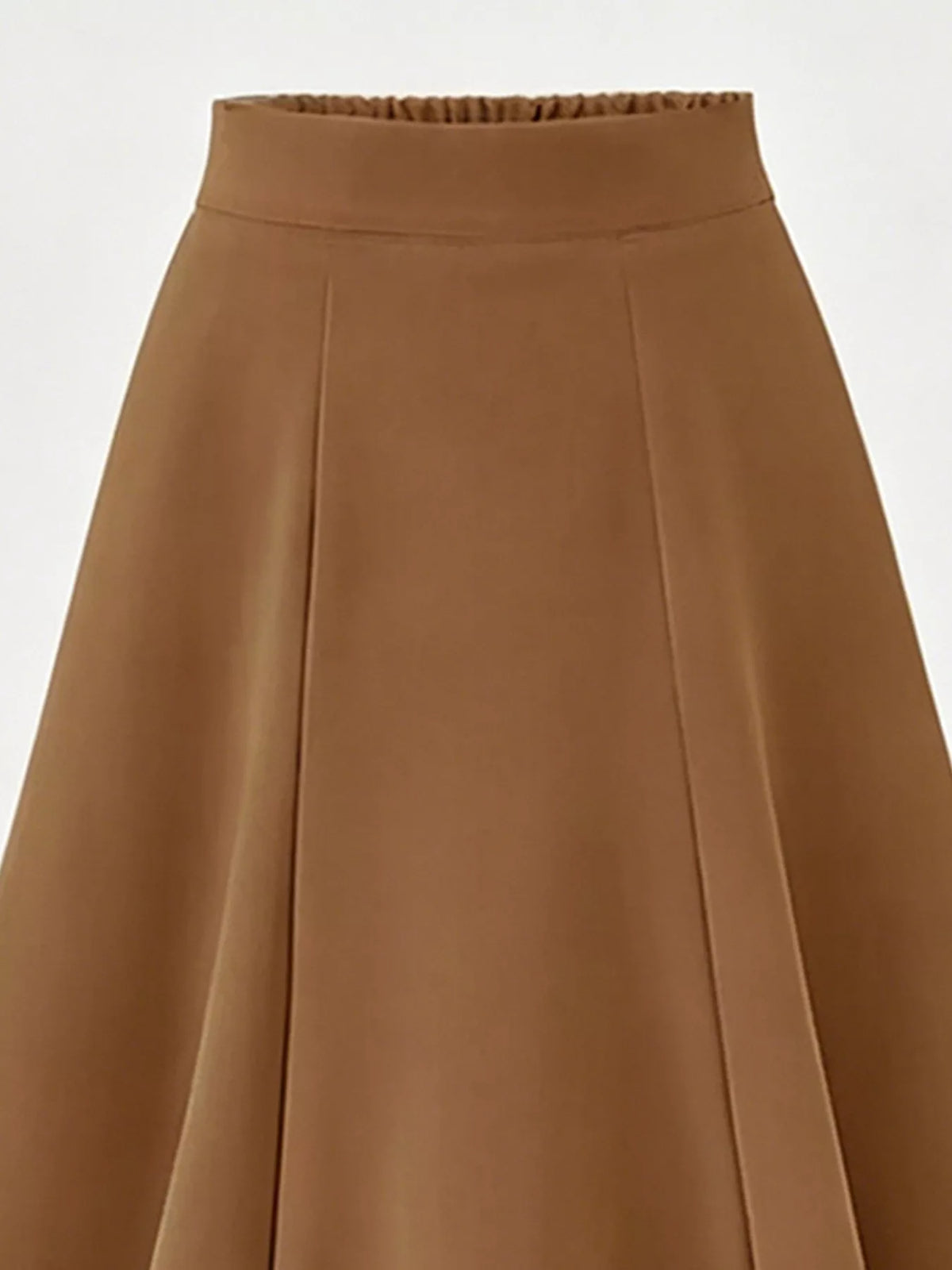 Pleated A-Line Midi Skirt