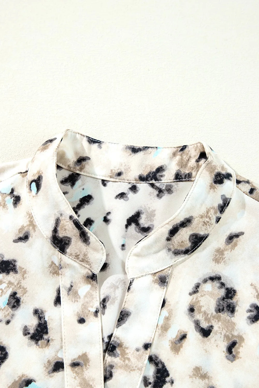 Leopard Print Buttoned Tiered Ruffle Dress