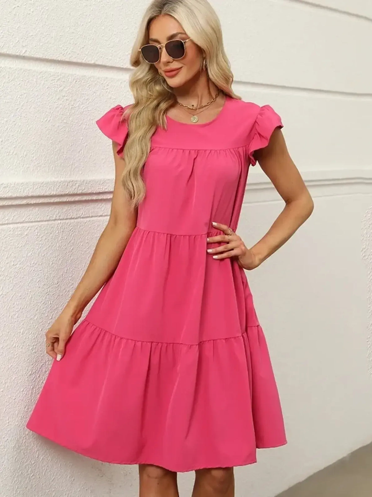 Tiered Ruffle Mini Dress by ArtisticExpression