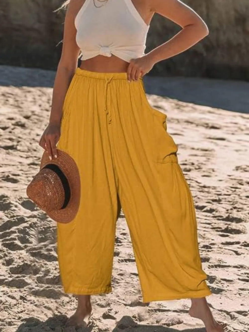 Wide Leg Pants with Pockets