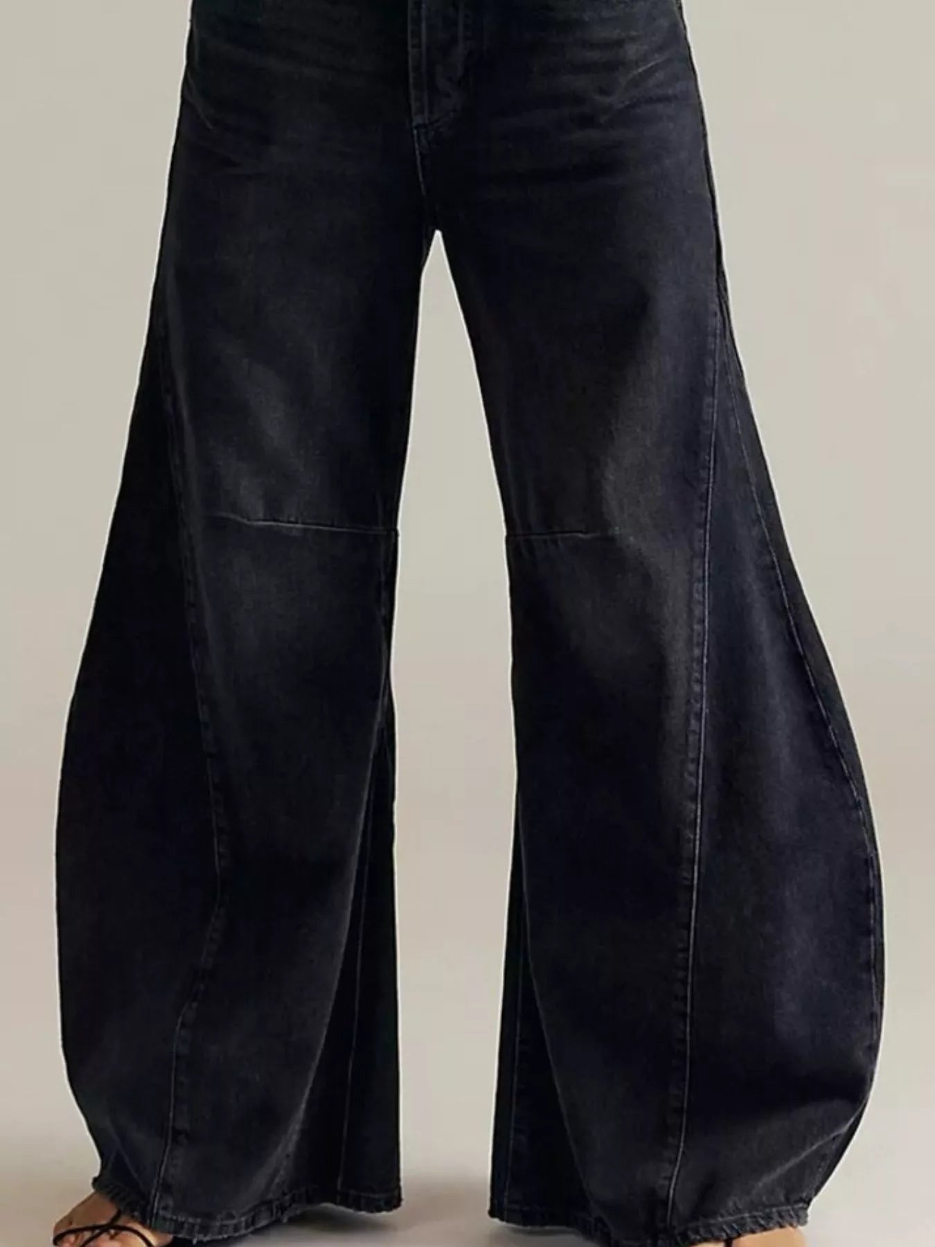 Washed Wide Leg Jeans with Pockets by Dreamy Drapes