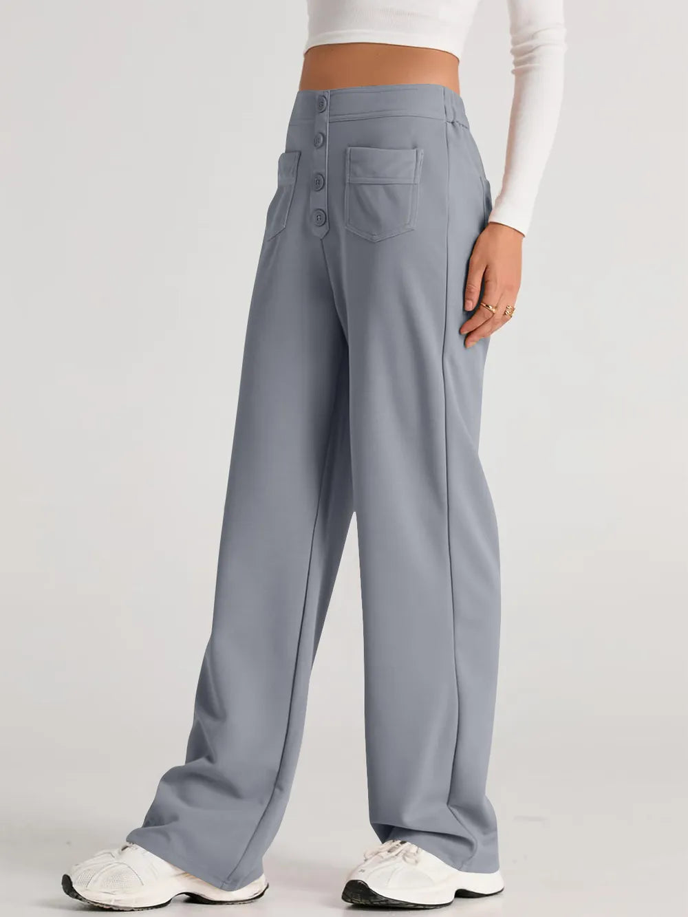 High-Rise Wide-Leg Pants by K&L