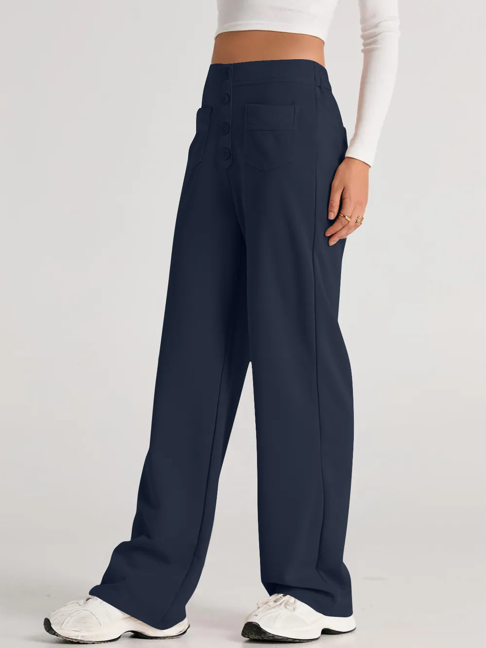 High-Rise Wide-Leg Pants by K&L