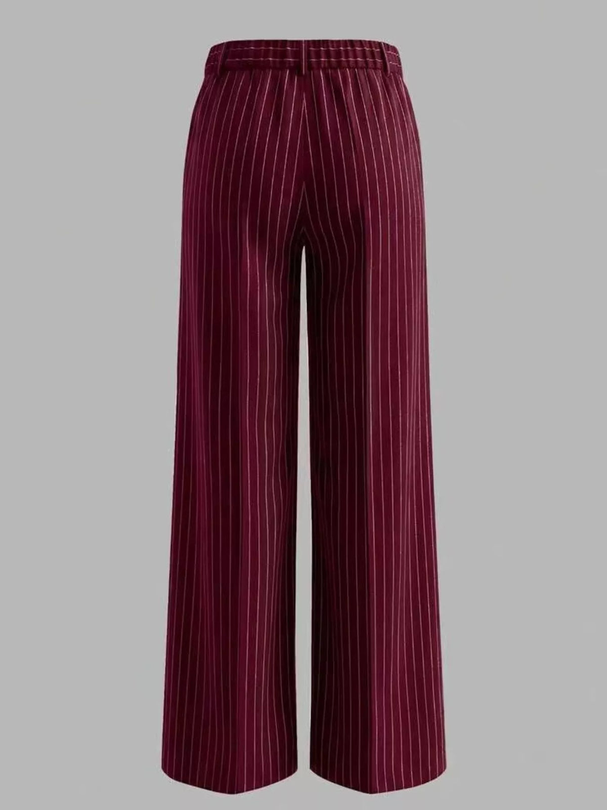 High-Waisted Striped Wide-Leg Pants
