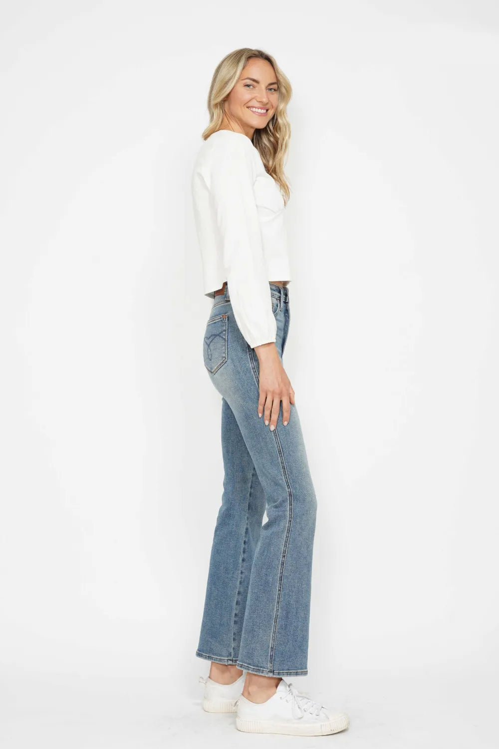 Judy Blue Tummy Control Embroidered Bootcut Jeans