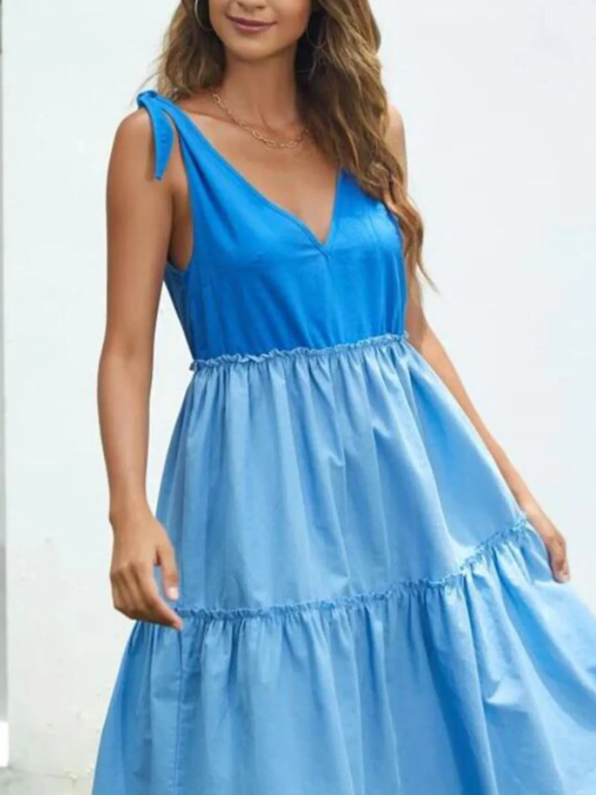 Colorblock Tiered Midi Tank Dress by ArtisticExpression