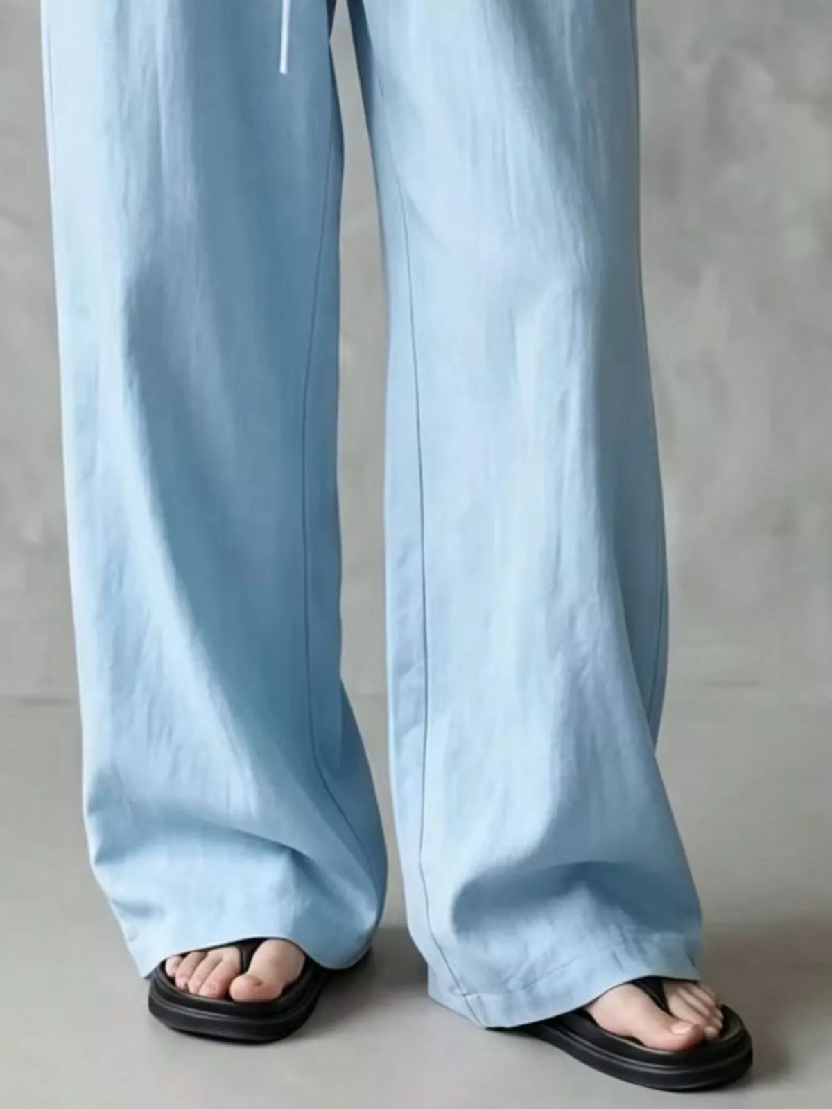 Drawstring Wide-Leg Pants