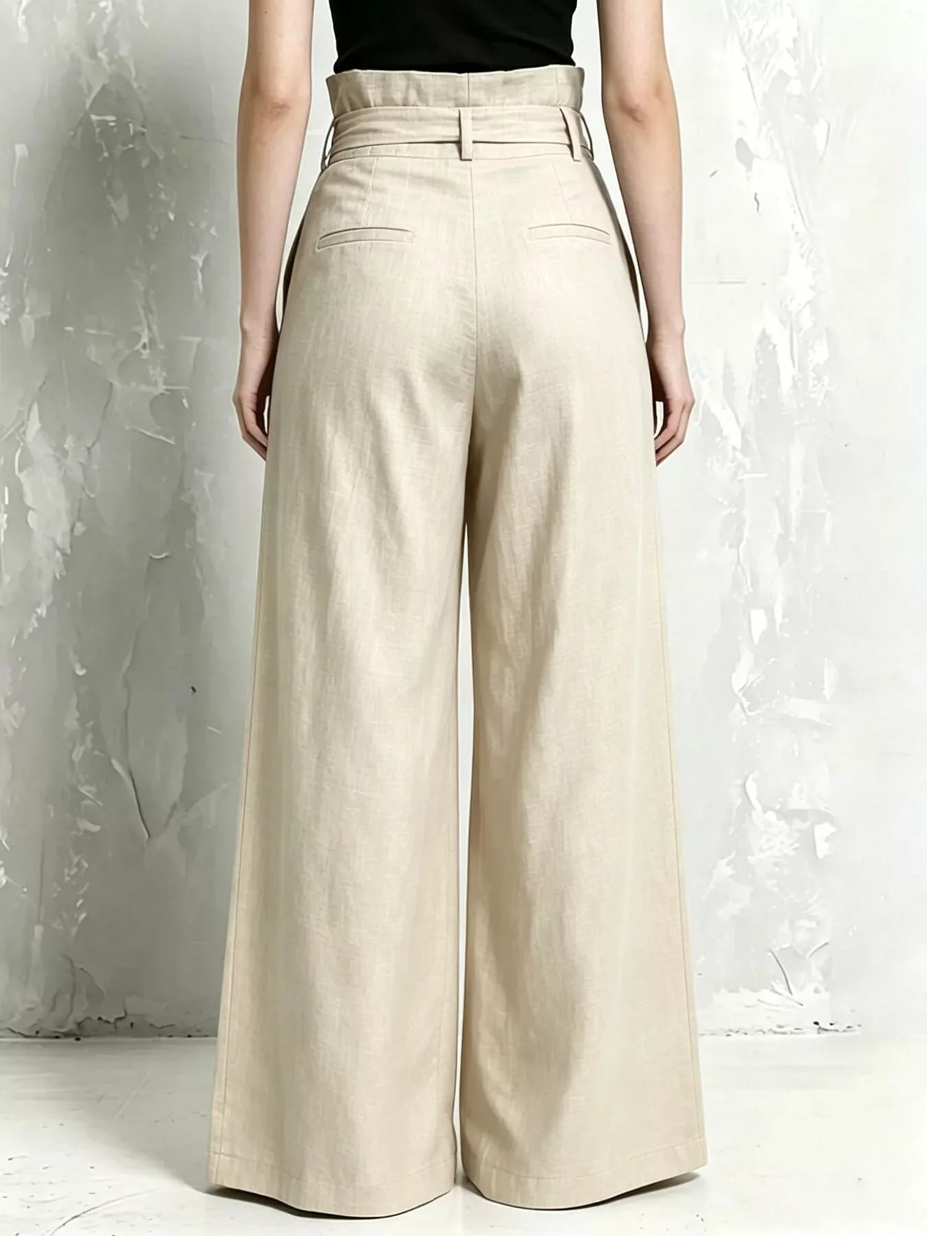 Paperbag Waist Wide Leg Pants