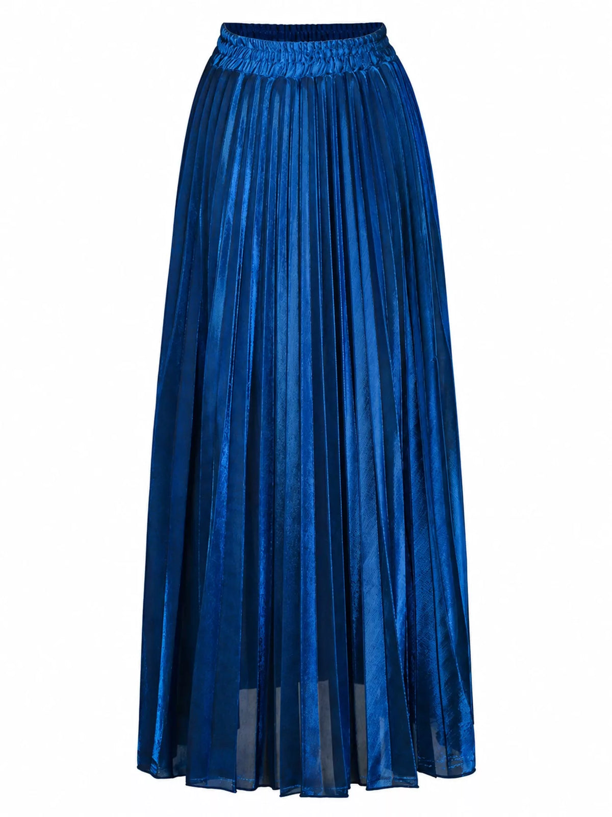 High-Waisted Pleated Maxi Skirt
