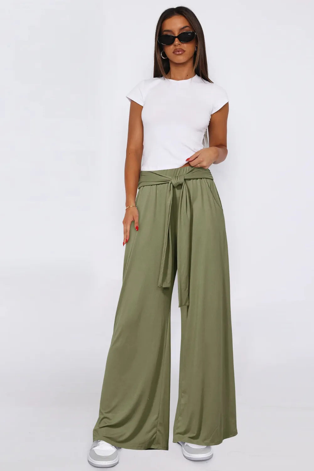 Tied Wide Leg Pants