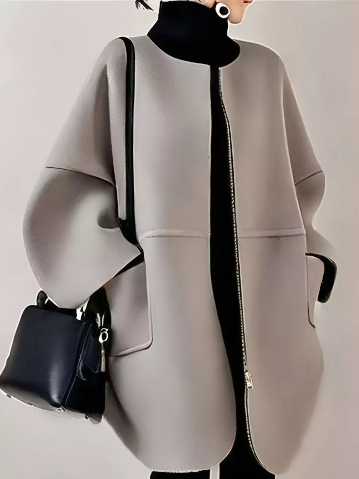 Minimalist Oversized Scuba-Style Coat