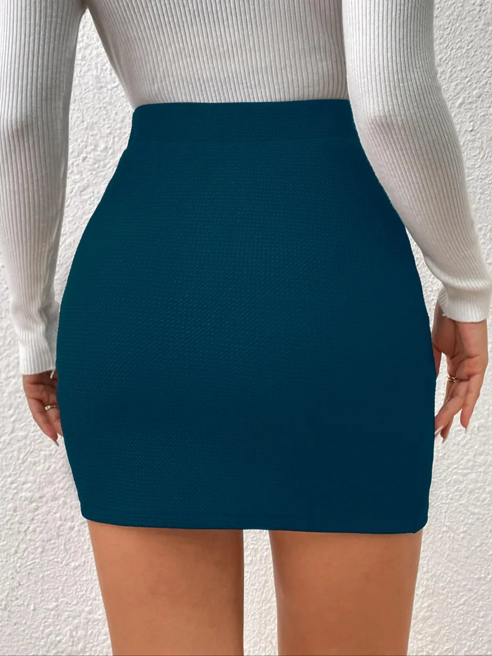 Ruched Elastic-Waist Skirt