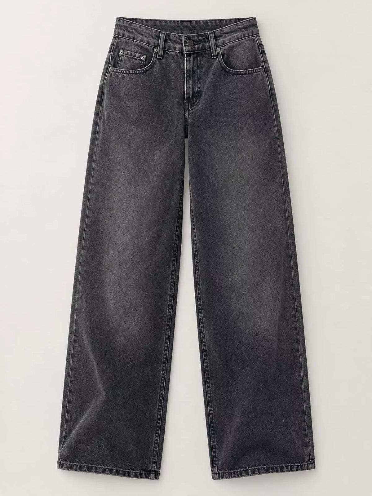 Wide-Leg Vintage Wash Jeans