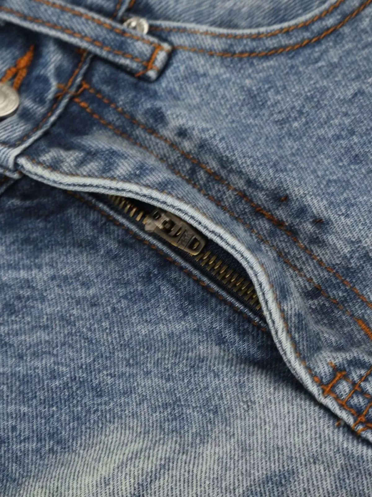 Blue Vintage Wash Wide Leg Denim Capris by TrendMaster