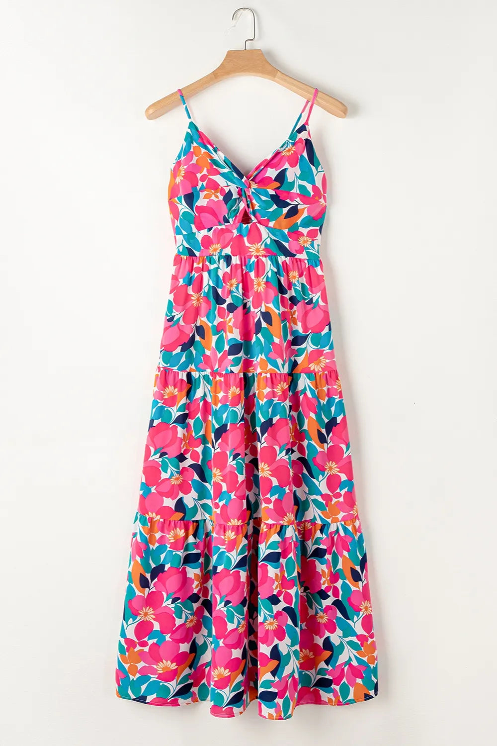 V-Neck Maxi Cami Dress in Floral Print