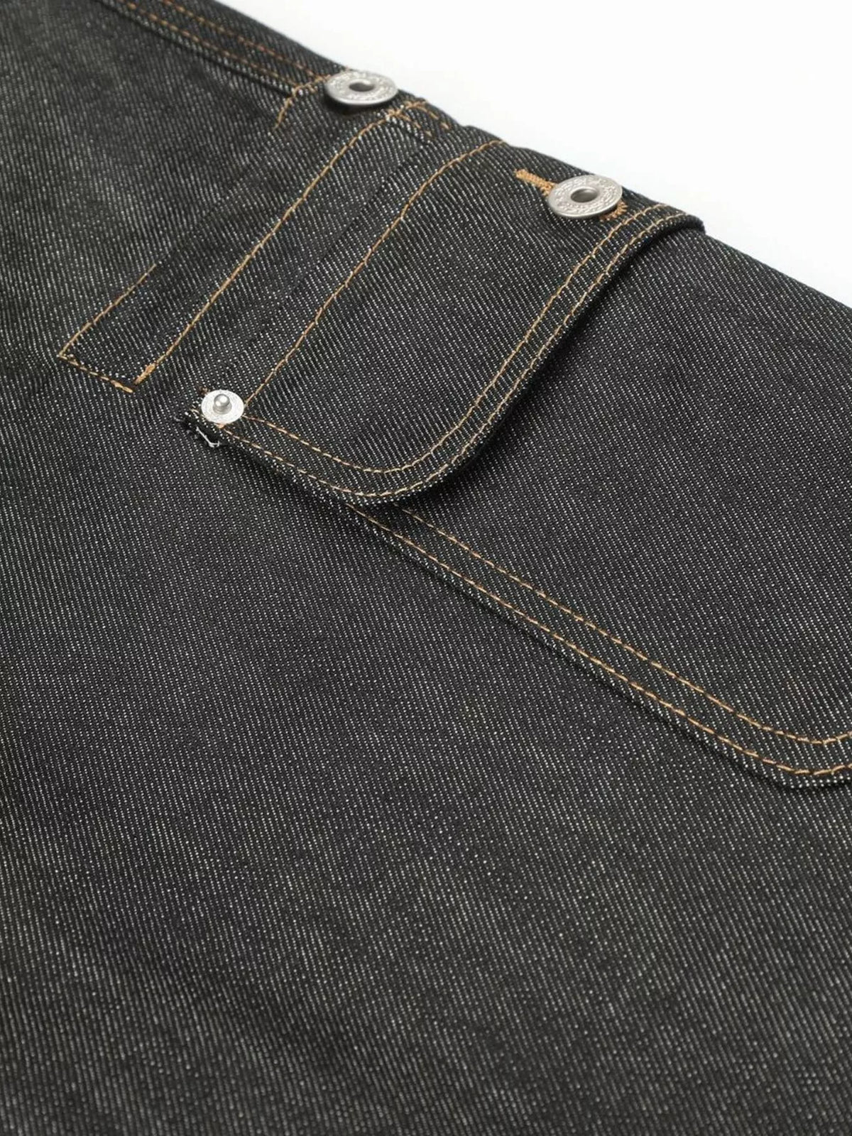 High-Waisted Washed Wide-Leg Jeans in Black by TrendMaster