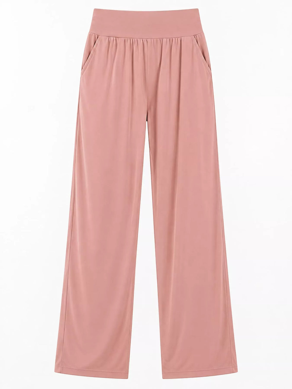 High-Rise Wide-Leg Pants with Pockets