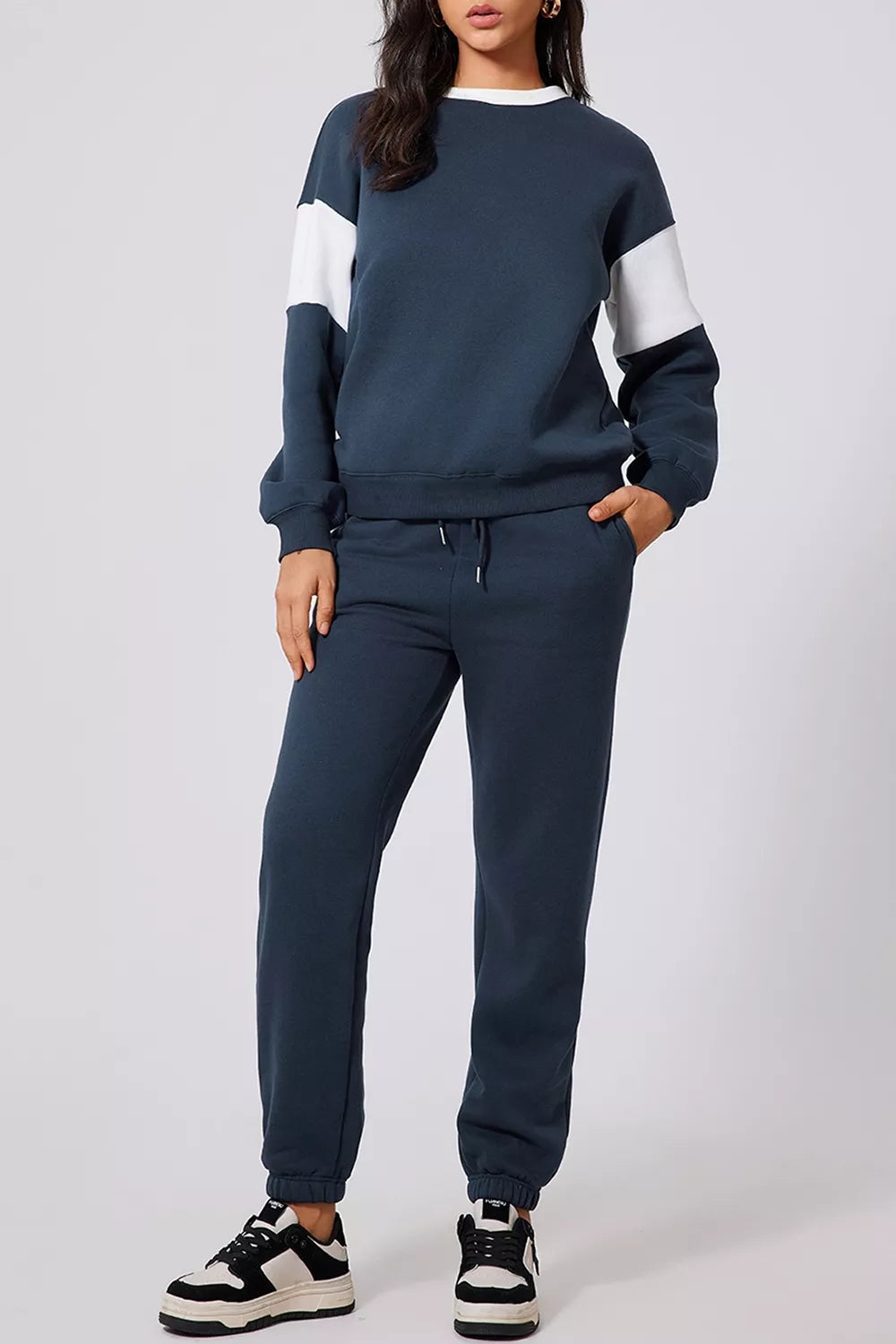 Drop Shoulder Sweatshirt and Joggers Set