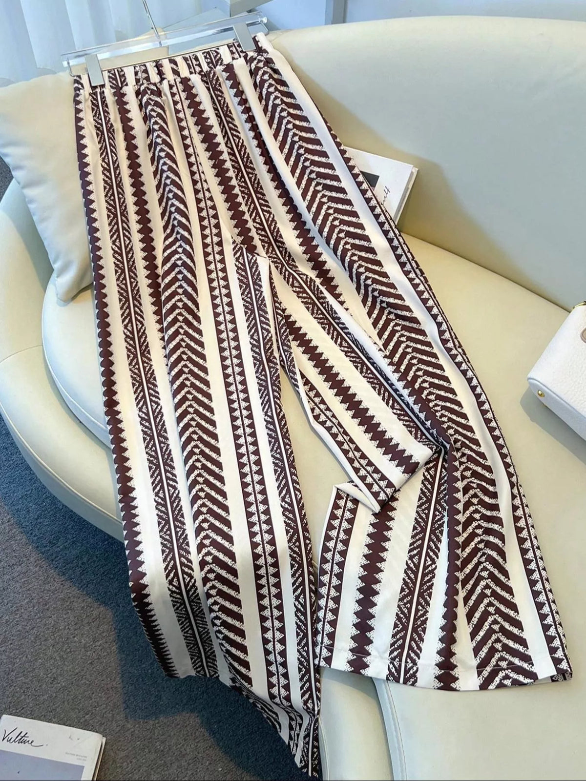 Boho Print Wide-Leg Pants