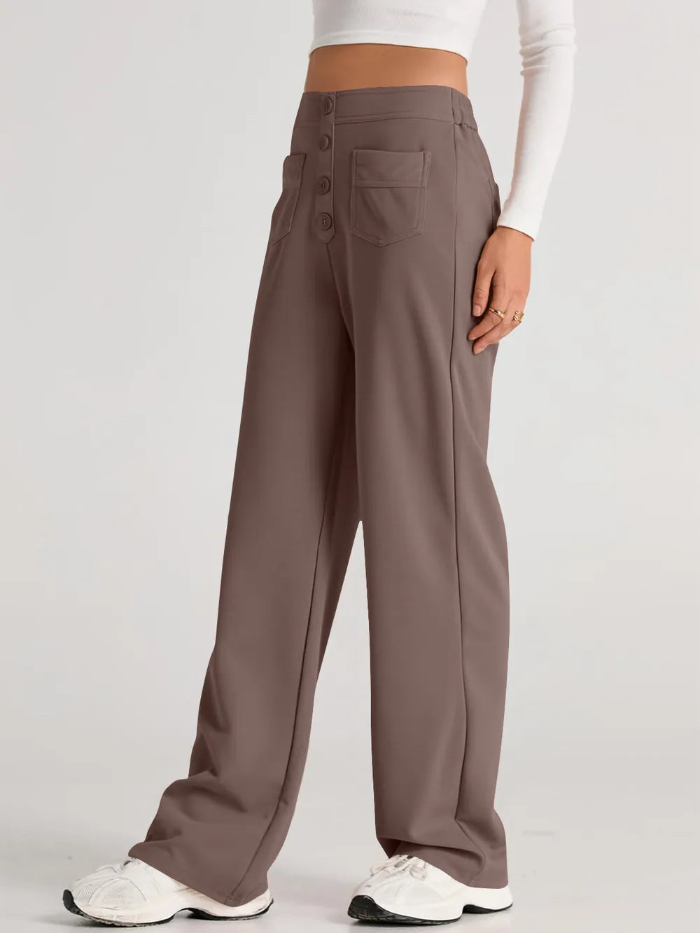 High-Rise Wide-Leg Pants by K&L