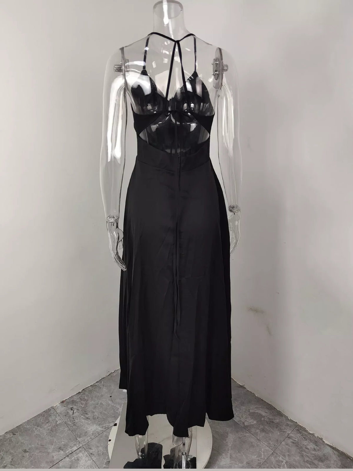 Sleeveless High-Slit Flowy Maxi Dress