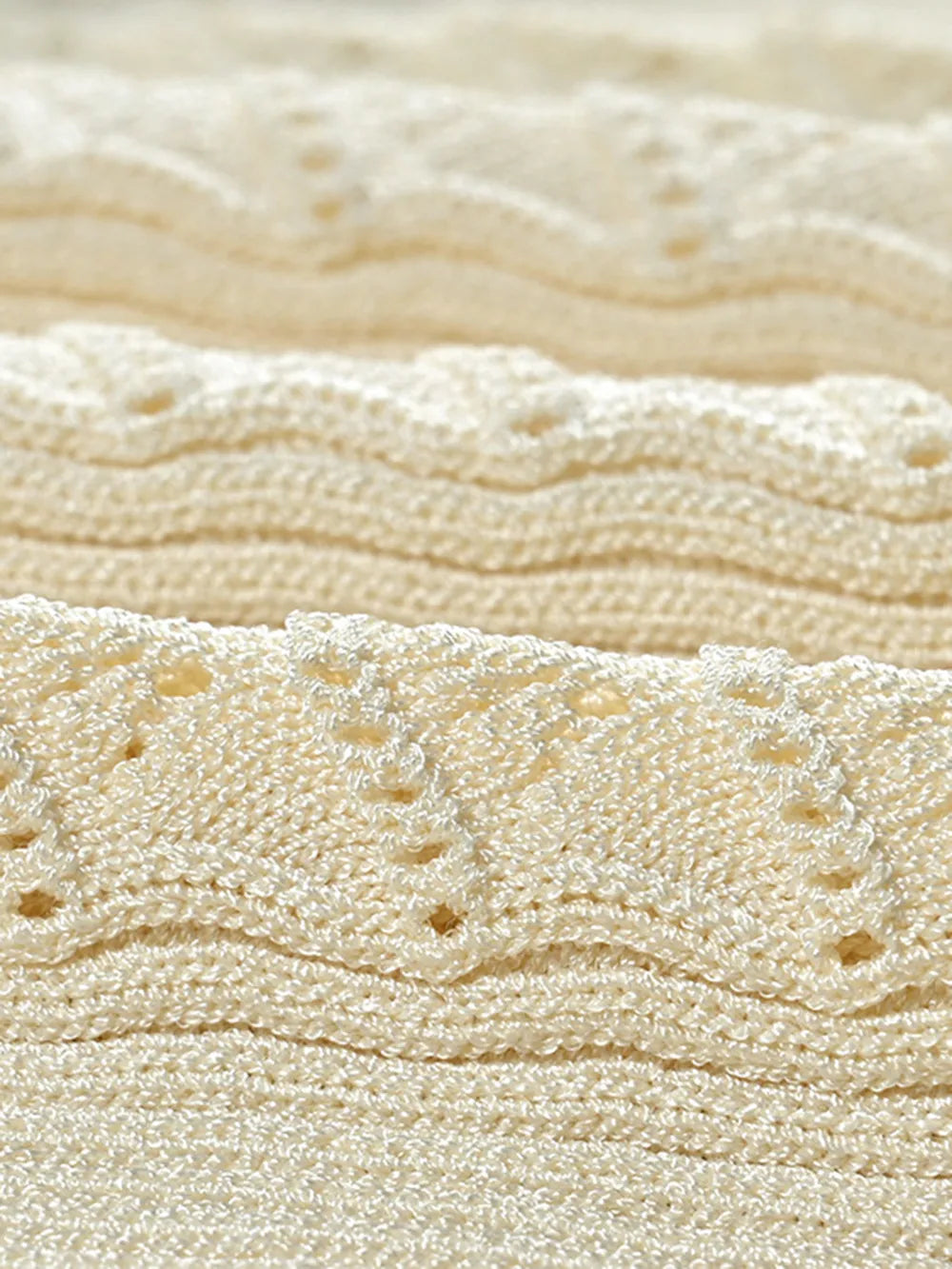 Openwork Round Neck Sweater Dress