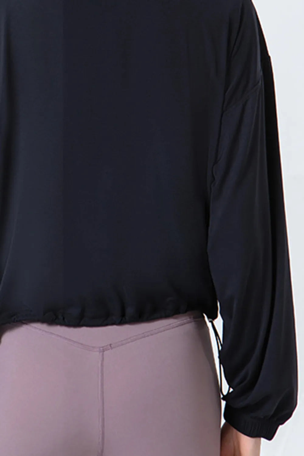 Drawstring Zip-Up Active Jacket
