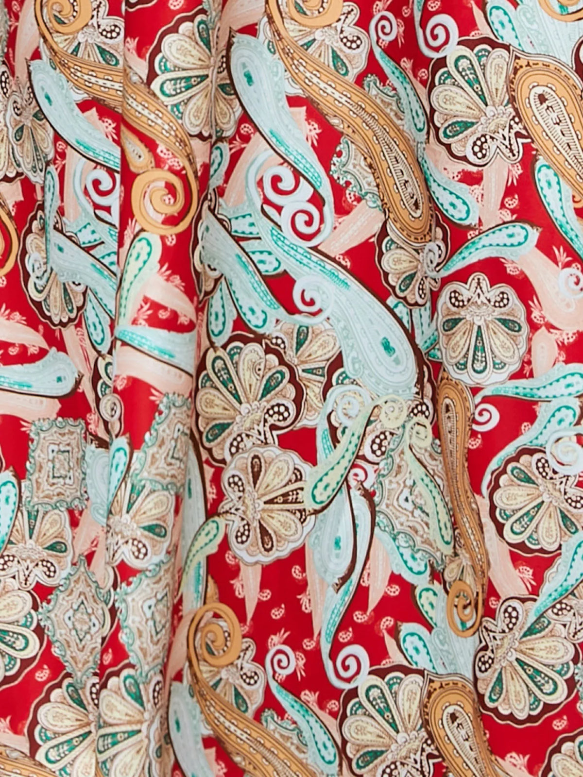 Floral Spaghetti Strap Midi Dress in Scarlet