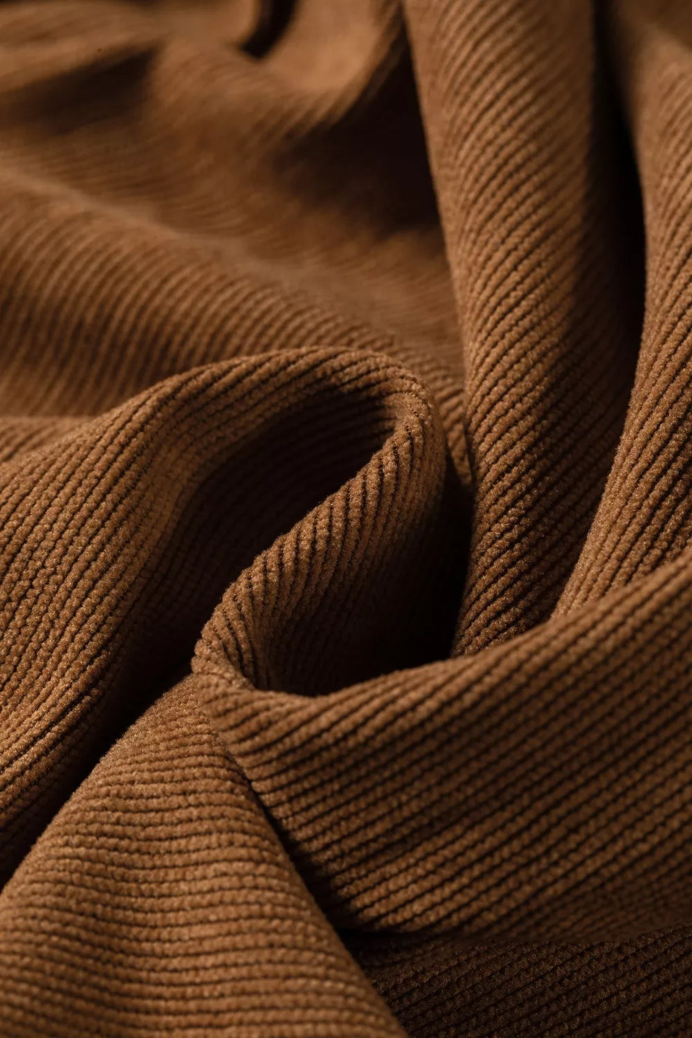 Button-Placket Wide Leg Ankle Pants in Camel