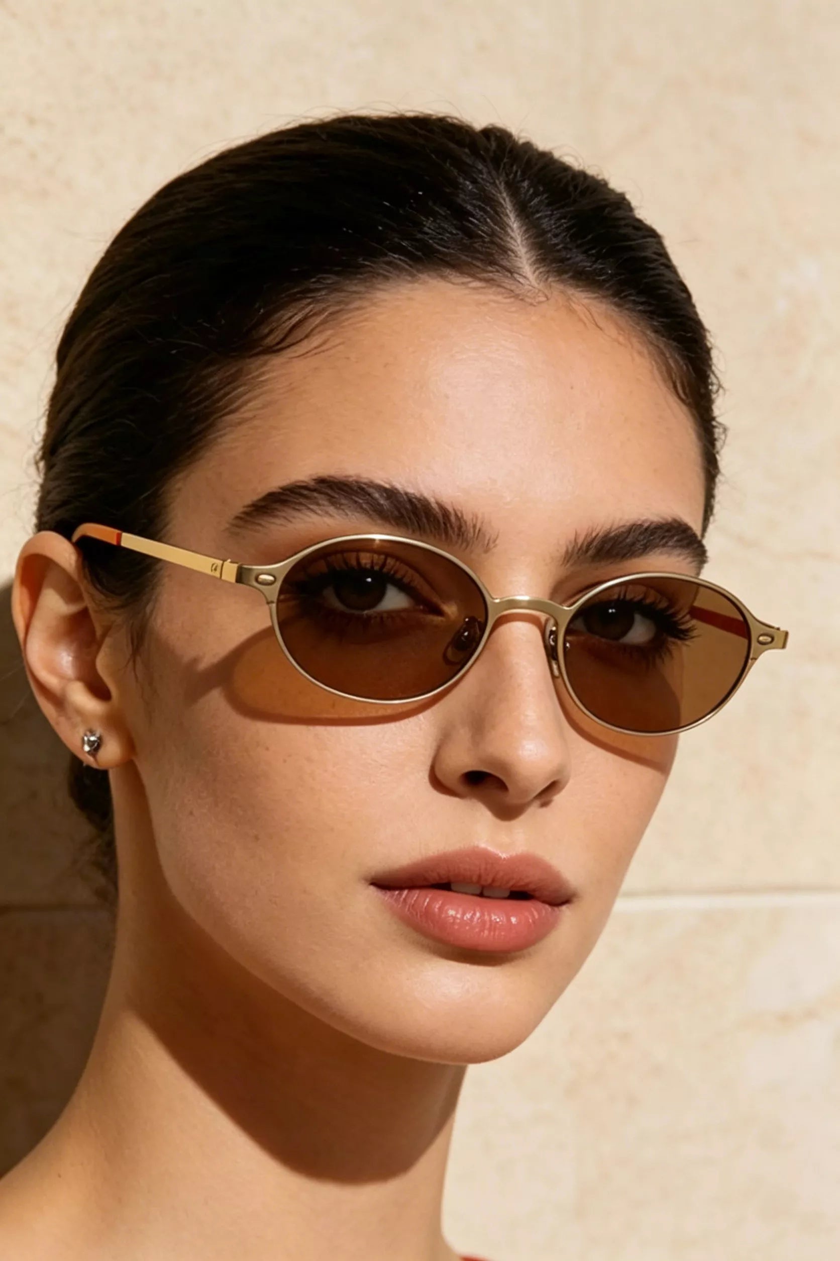 Ilussa Vintage Oval Metal Sunglasses