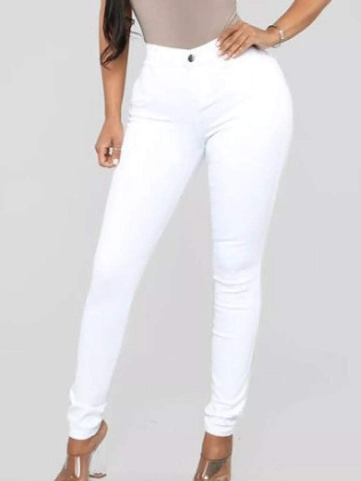 High-Waisted Skinny Jeans