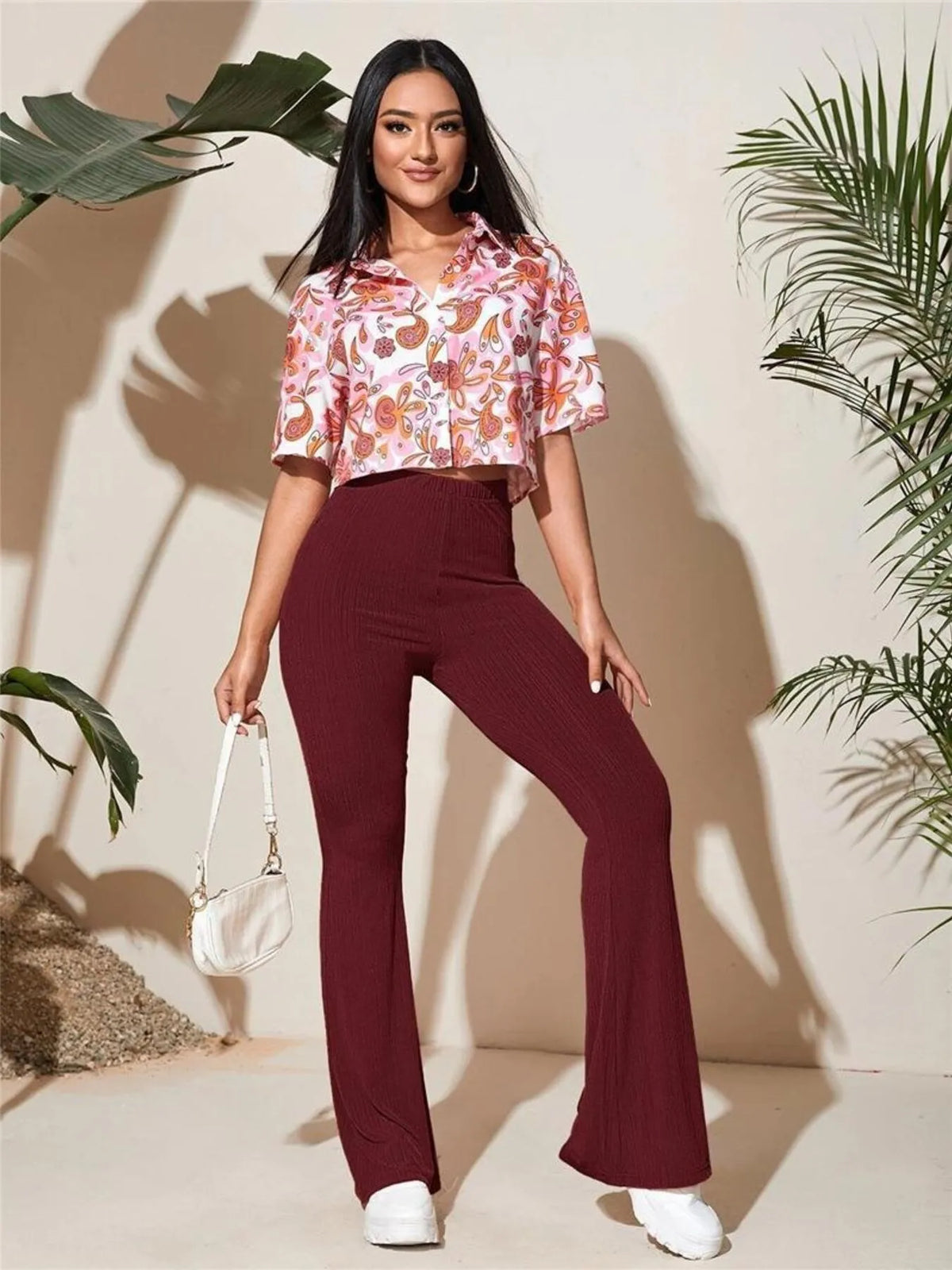 High-Waist Flare Active Pants, Plus Size