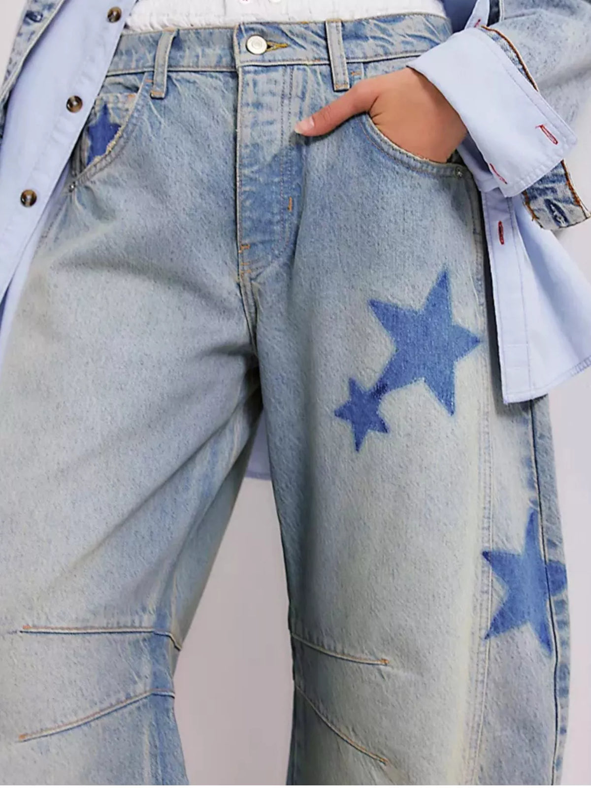 Mid-Rise Wide Leg Jeans
