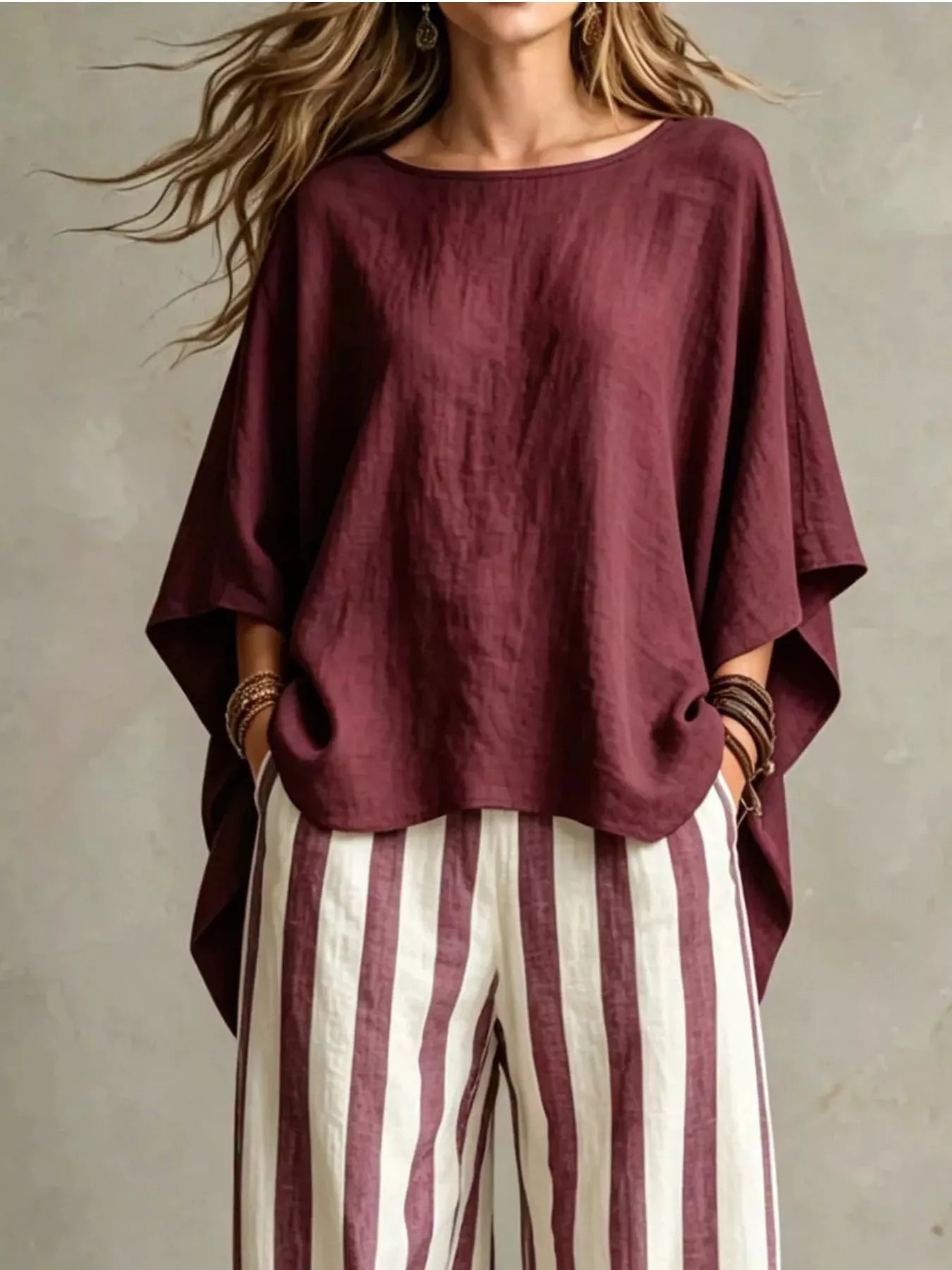 Solid Pocketed Top and Pants Set