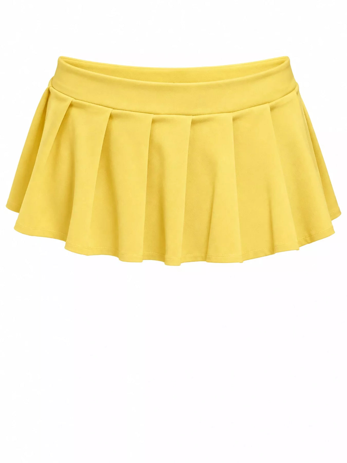 Low Waist Pleated Micro Mini Skirt