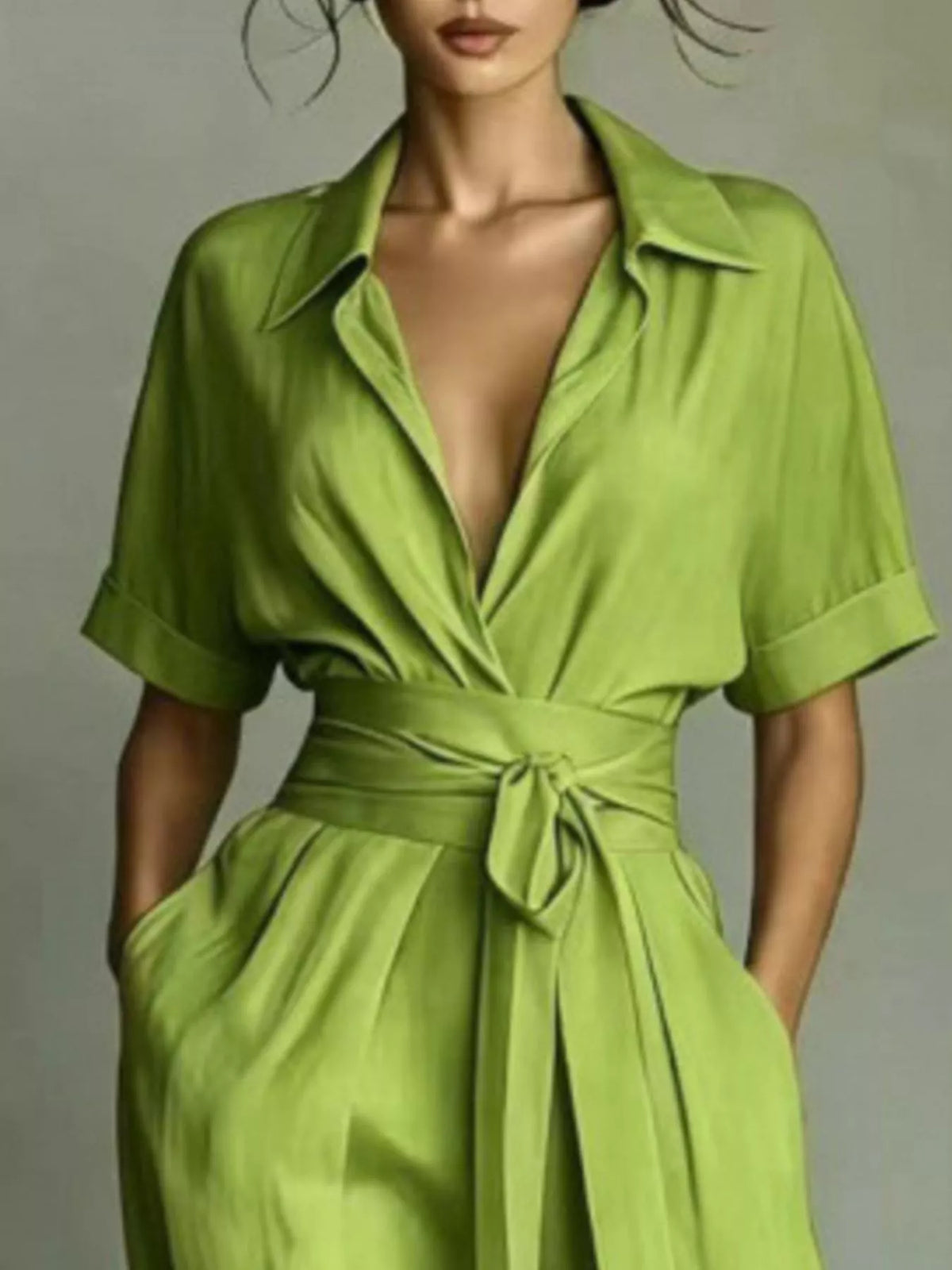 Collared Maxi Shirt Dress