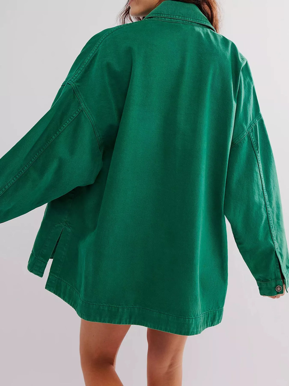 Button-Up Long Sleeve Denim Jacket