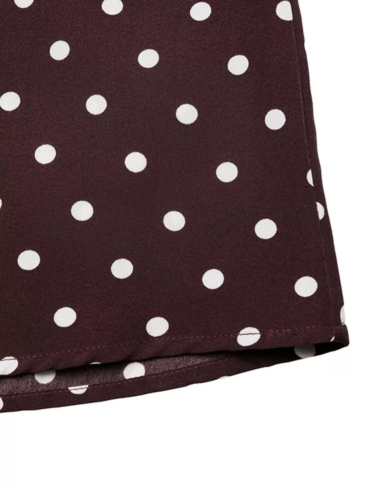 Halter Neck Polka Dot Maxi Dress in Brown
