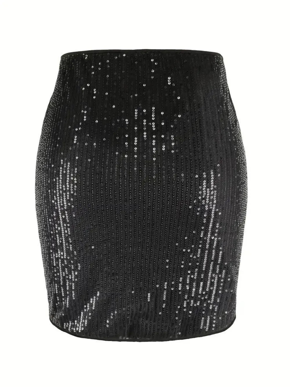 Sequin Mini Skirt in Black