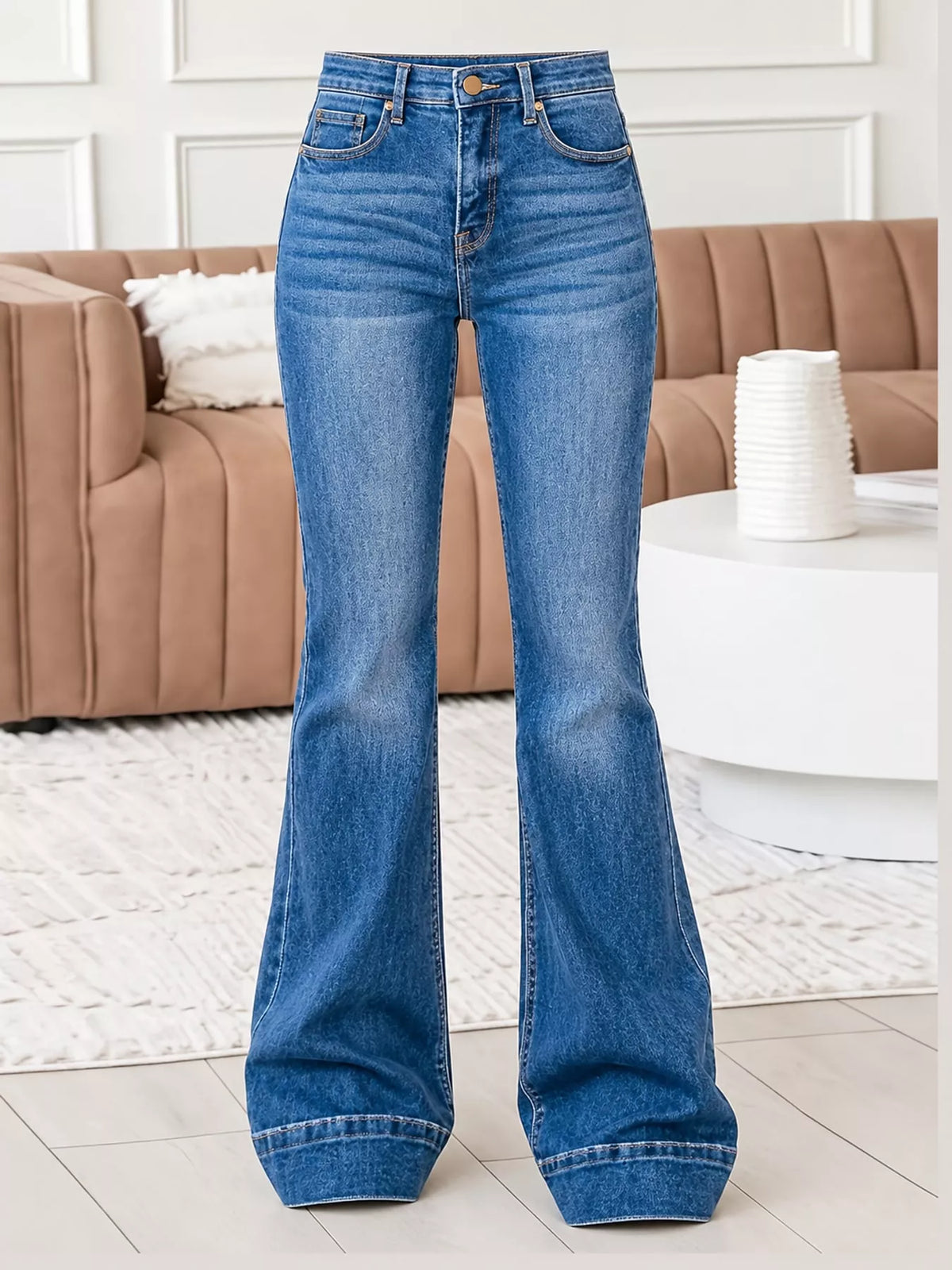 High-Rise Flare Leg Jeans